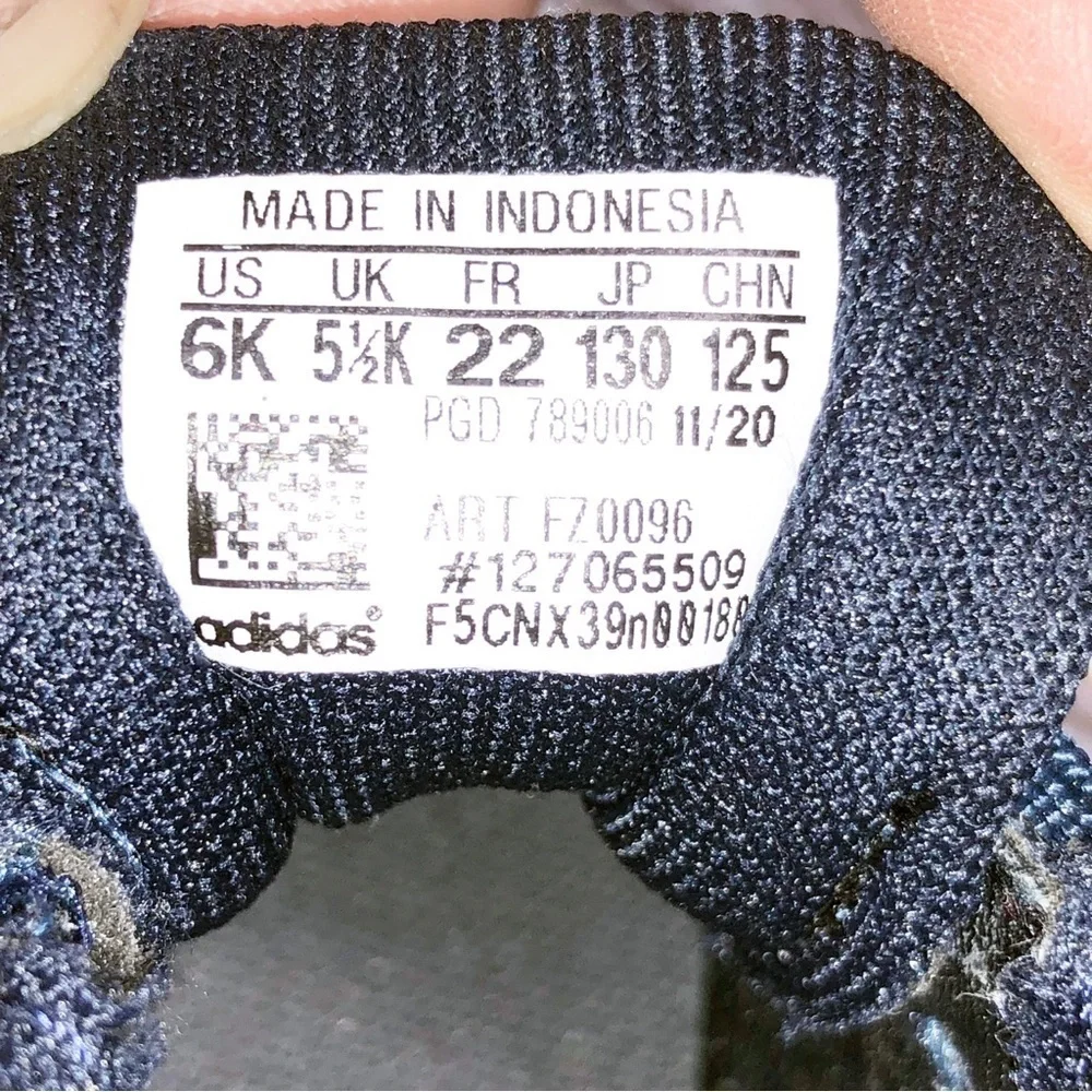 Adidas Kids Navy Blue Sneakers Size 6K